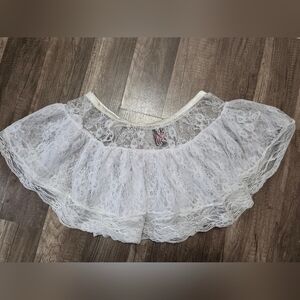 Coquette White Lace Mini Skirt Overlay Cottagrcore Whimsigoth Widow